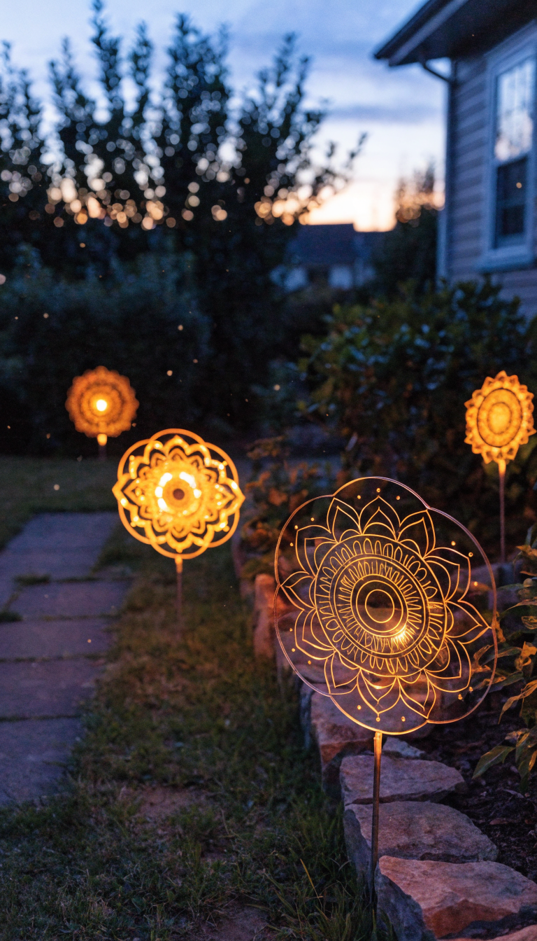 Solar Mandala Garden Lights